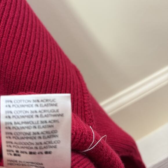 Free People NWT women’s XS oversized Vibrant Red Cowl Neck Sweater - Picture 4 of 5